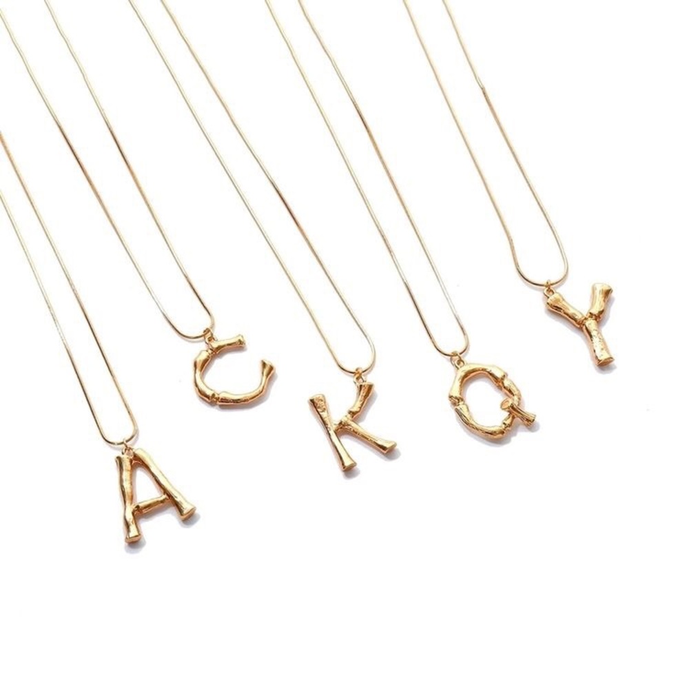 ♥️Gold Bamboo Initial J Necklace ♥️